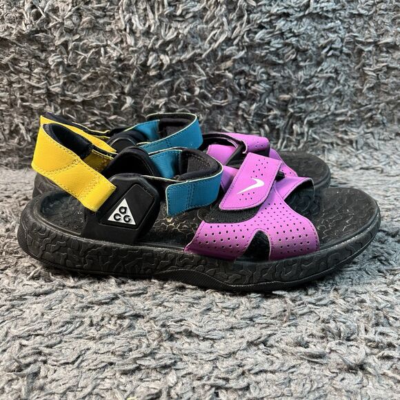 Mens Nike ACG Air Deschutz Sandals Black Purple Size 10